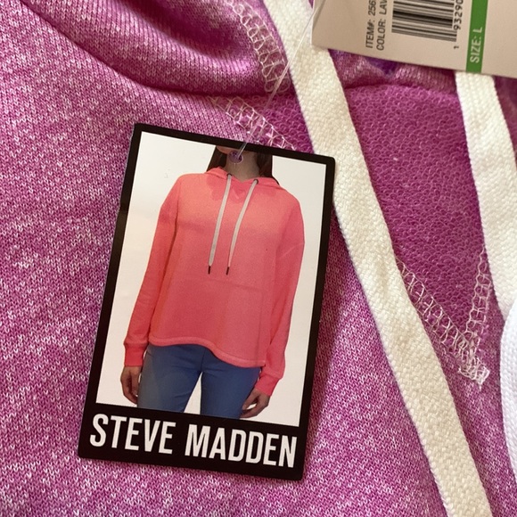 NWT Steve Madden Pullover Hoodie Size Large Lavender - Picture 7 of 8